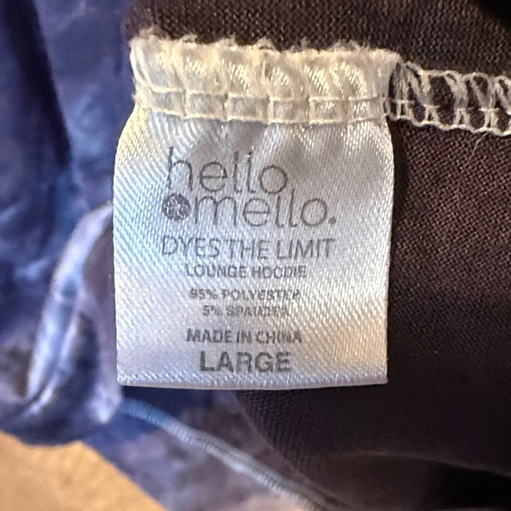 Hello Mello Tie-Dye Hoodie - Dark Purple Wonen’s L - Picture 2 of 3